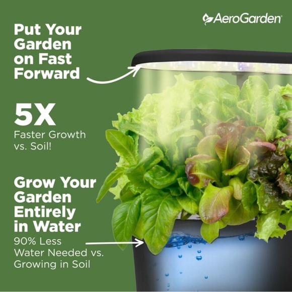 Black Indoor Hydroponic Garden Aero garden Bounty with seed pods - Picture 9 of 10